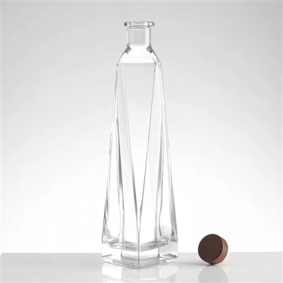 Bouteille en verre de cognac de 750 ml