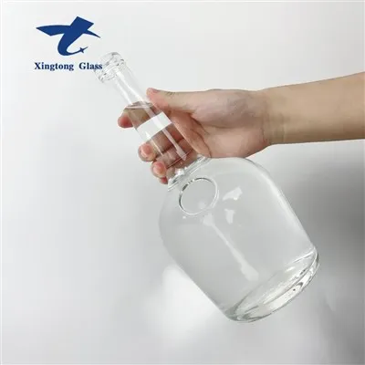 Bouteille en verre de cognac de 1 000 ml et 750 g
