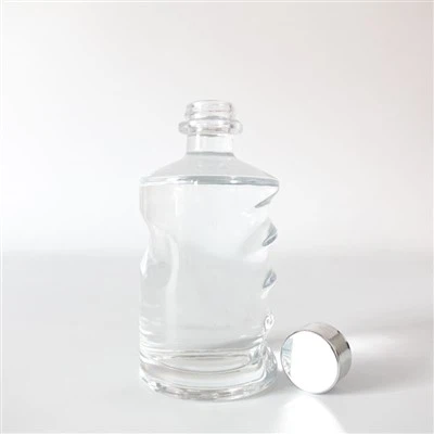 Bouteille en verre de whisky, de vodka, de rhum, de brandy, faite sur mesure, bouteille d'alcool avec bouchon en liège