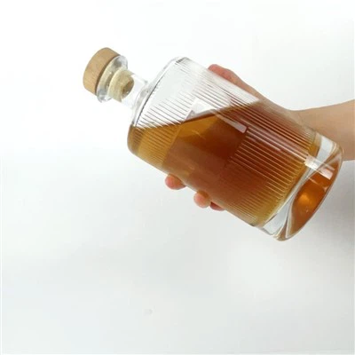 Logo personnalisé Forme Impression Logo 500 ml 700 ml 750 ml Spiritueux Tequila Vodka Brandy Whisky Rhum Gin Liqueur Bouteille en verre