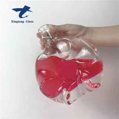 Xo--bouteille en verre de brandy 1 280 g avec bouchons en liège